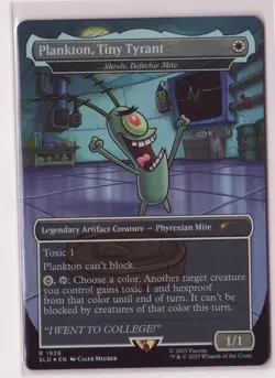 Plankton Tiny Tyrant Skrelv Defector Mite Secret Lair Drop MTG Rainbow Foil 1926 - Image 1