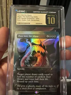 MTG Peer into the Abyss Foil Secret Lair Venom Unleashed CGC Pristine 10 🔥 - Image 1