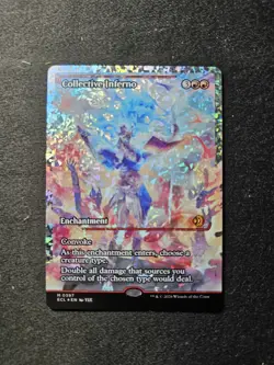 MTG Magic Lorwyn Eclipsed Collective Inferno (Showcase) (Fracture Foil) 397 NM - Image 1