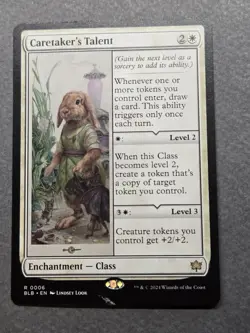 Magic: The Gathering Caretaker's Talent Enchantment Class SLB Rare 0006 White 2W - Image 1