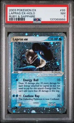 Lapras ex 99/109 Pokemon TCG Ruby & Sapphire Holo Rare - PSA 7 NM - Image 1