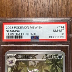 2023 Pokemon TCG Scarlet & Violet 151 #174 MewEn Nidoking Illustration Rare Psa8 - Image 4