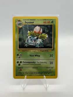 Pokemon TCG Base Set Ivysaur 30/102 Unlimited Uncommon Vintage 1999 LP Condition - Image 1