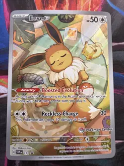 Pokemon TCG Eevee 173 Holo Promo Prismatic Evolutions Pokemon Center NM - Image 1