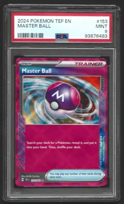 Pokemon Master Ball 153/162 Ace Spec Temporal Forces PSA 9 MINT - Image 1