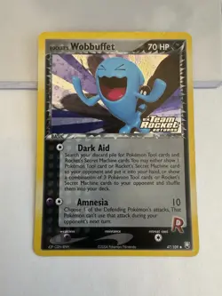Pokemon Rocket's Wobbuffet Team Rocket Returns 47/109 Reverse Holo 2004 - Image 1