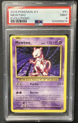 Mewtwo Evolutions XY 2016 51/108 PSA 9 - Image 1