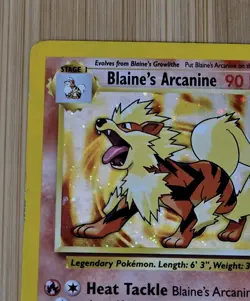 Pokemon TCG Gym Challenge Blaine's Arcanine Holo Rare 1/132 English WOTC LP - Image 3