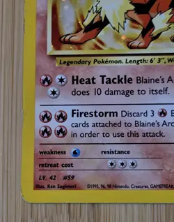 Pokemon TCG Gym Challenge Blaine's Arcanine Holo Rare 1/132 English WOTC LP - Image 5