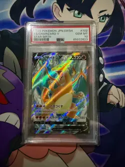2022 Pokemon Japanese Star Birth CHARIZARD V 102/100 SR PSA 10 GEM MINT - Image 1