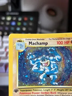 Pokemon TCG Machamp Base Set 8/102 1st Edition MP/HP - Image 3