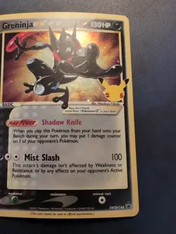 1x Pokemon Greninja Gold Star Celebrations 144 Promo SWSH144 Moderately Played - Image 5