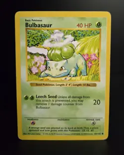 Pokemon TCG - BULBASAUR - SHADOWLESS - 44/102 - BASE SET (1999) - WOTC - MP - Image 1