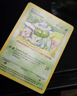 Pokemon TCG - BULBASAUR - SHADOWLESS - 44/102 - BASE SET (1999) - WOTC - MP - Image 2