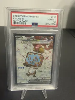 Pokemon Eiscue ex 210/197 SV03: Obsidian Flames Ultra Rare Holo PSA 10 - Image 1