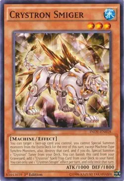 Yugioh! LP Crystron Smiger - INOV-EN018 - Common - 1st Edition Lightly Played, E - Image 1