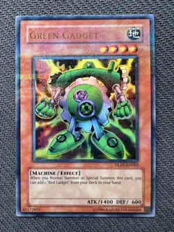 Yugioh Green Gadget Unlimited Edition Ultra Rare HL05-EN002 NM - Image 1