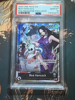 2025 ONE PIECE PROMOS PSA MAGAZINE EXCLUSIVE #038 BOA HANCOCK PSA 10 - Image 1