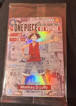One Piece Monkey D. Luffy College Basketball US Voyage Promo Card - Image 1