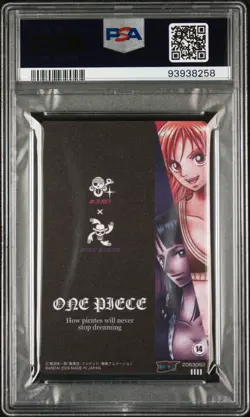 PSA 10 One Piece 2006 Gumica Nami & Nico Robin #14 Special Party Carddass - Image 2