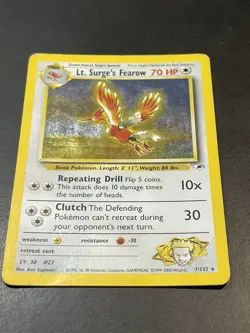 Lt. Surge's Fearow 7/132 Gym Heroes Holo Pokemon Trading Card - Image 5