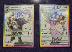 UMBREON AND ESPEON EX PRISMATIC EVOLUTIONS 175 & 176 PROMO CARDS - Image 1
