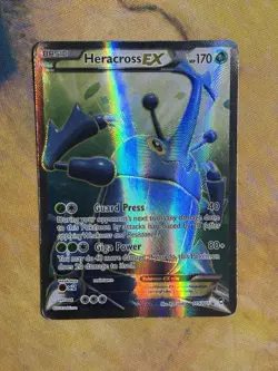 Heracross EX 105/111 Full Art XY Furious Fists 2014 Textured Pokemon Card MP - Image 3
