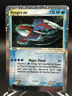 2003 Pokemon TCG Kyogre EX Holo Black Star Promo Card #001 Vintage - Image 1
