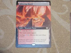 MTG Ext. Art Glittering Massif x1 Rare Edge of Eternities Commander NM Low S&H - Image 1