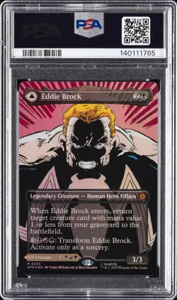 2025 MTG MARVEL'S SPIDER-MAN #0233 EDDIE BROCK/VENOM, LETHAL PROTECTOR PSA 10 - Image 2