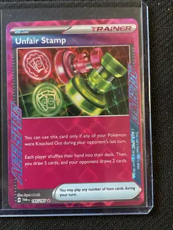 Pokemon TCG Unfair Stamp Twilight Masquerade Ace Spec 165/167 - Image 1