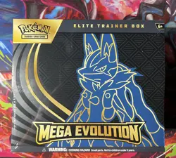 Pokemon TCG Mega Evolution Lucario ETB Factory Sealed - Image 1