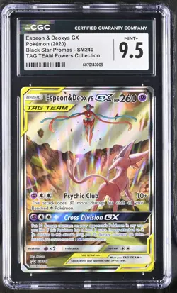 Espeon & Deoxys Gx SM240 Tag Team Powers Collection Pokemon CGC 9.5 Mint+ - Image 1