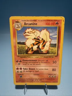 Arcanine 23/102 1999 Base Set Non-Holo English Pokemon Card HP - Image 1