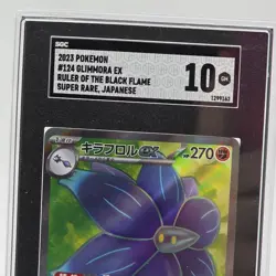 2023 Pokemon Japanese Ruler of the Black Flame Glimmora ex SR 124/108 SGC 10 GM - Image 2