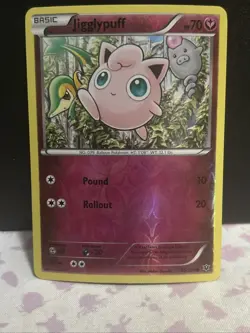 Jigglypuff - 65/124 - Common Reverse Holo - Fates Collide - Pokemon Card - Image 1