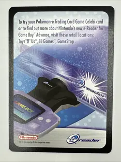 Celebi 2002 Pokemon Card League E-Reader Black Star Promo # 50 - Image 5