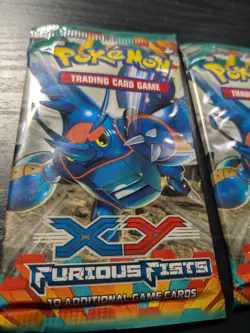 New & Sealed 4 Pokemon XY 10 Card Packs (3 Furious Fists, 1 Mega Blastoise) - Image 2