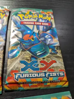 New & Sealed 4 Pokemon XY 10 Card Packs (3 Furious Fists, 1 Mega Blastoise) - Image 3