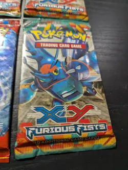 New & Sealed 4 Pokemon XY 10 Card Packs (3 Furious Fists, 1 Mega Blastoise) - Image 5