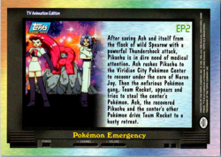NM! Pokemon Topps EP2 Pokemon Emergency TV Animation Blue Logo NON HOLO - Image 2