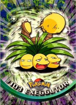 BLUE Label Exeggutor #103 - Pokemon Topps Series 2 TV Animation Edition lp - Image 1