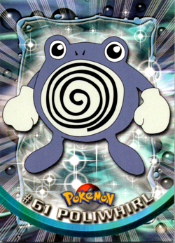 Blue Logo topps Pokemon TV Animation Edition Series 1 Non Foil #61 Poliwhirl - Image 1
