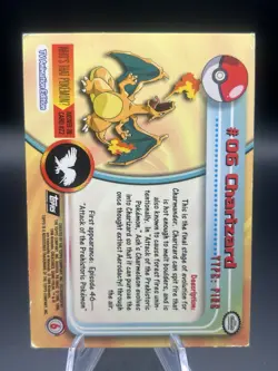 Charizard #6 Pokemon Topps TV Animation Series - Image 2
