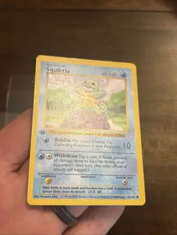 1999 Squirtle Shadowless Pokemon Base Set Card 1st edition Vintage WOTC - Image 3