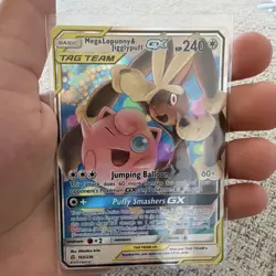 Pokemon Mega Lopunny & Jigglypuff GX Cosmic Eclipse Ultra Rare 165/236 Basic 24… - Image 1