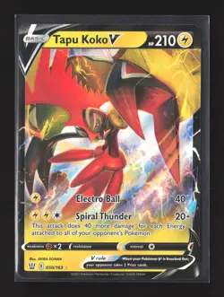 Pokemon SWSH05: Battle Styles #050/163 Ultra Rare,Holo Tapu Koko V - Image 1