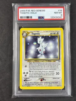 Pokemon TCG Togetic Holo Neo Genesis #16/111 2000 PSA 8 Holo Rare English - Image 1