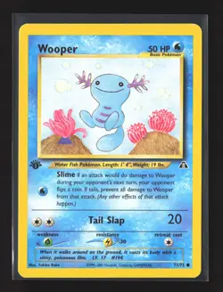 Pokemon Neo Discovery #71/75 1st Edition Common Wooper - Image 1