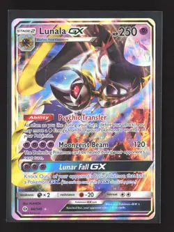 Pokemon SM Base Set #66/149 Holo Ultra Rare Lunala GX - Image 1